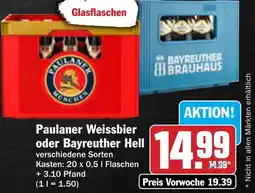 AEZ Paulaner Weissbier oder Bayreuther Hell Angebot