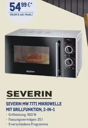 METRO Severin MW 7771 mikrowelle mit grillfunktion, 2-in-1 Angebot