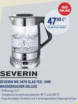 METRO SEVERIN Wk 3479 glas tee- und wasserkocher deluxe Angebot