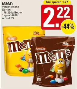 WEZ M&M's verschiedene Sorten Angebot