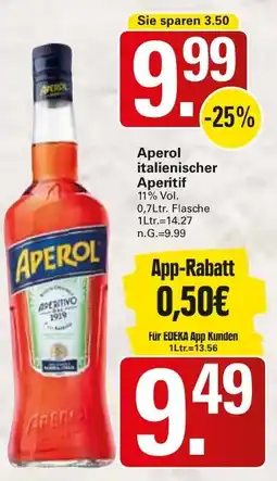 WEZ Aperol italienischer Aperitif Angebot