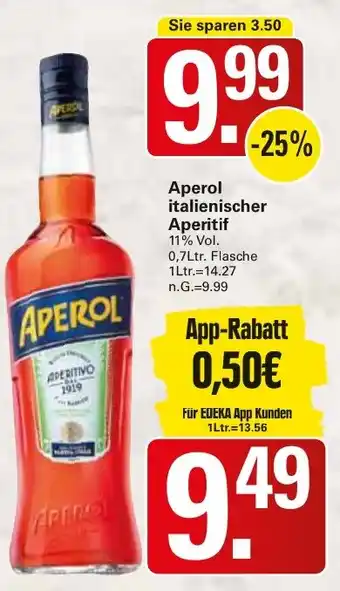 WEZ Aperol italienischer Aperitif Angebot