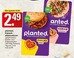 WEZ planted. Fleisch- alternativen Angebot