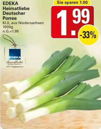 WEZ EDEKA Heimatliebe Deutscher Porree Angebot