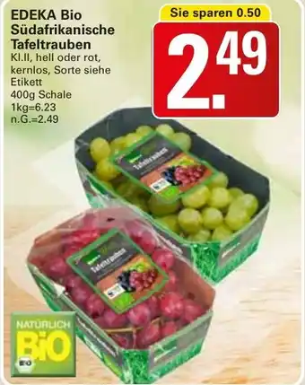 WEZ EDEKA Bio Südafrikanische Tafeltrauben Angebot