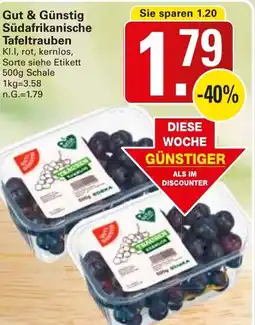 WEZ Gut & Günstig Südafrikanische Tafeltrauben Angebot