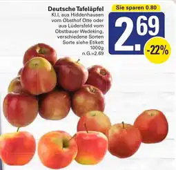 WEZ Deutsche Tafeläpfel Angebot