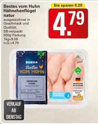 WEZ Bestes vom Huhn Hähnchenflügel natur Angebot