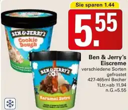 WEZ Ben & Jerry's Eiscreme Angebot