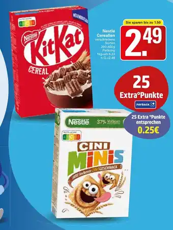 WEZ Nestlé Cerealien Angebot