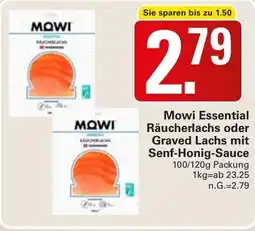 WEZ Mowi Essential Räucherlachs oder Graved Lachs mit Senf-Honig-Sauce Angebot