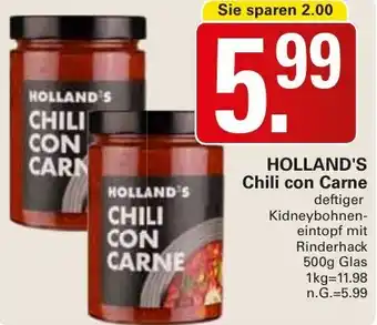 WEZ HOLLAND'S Chili con Carne Angebot