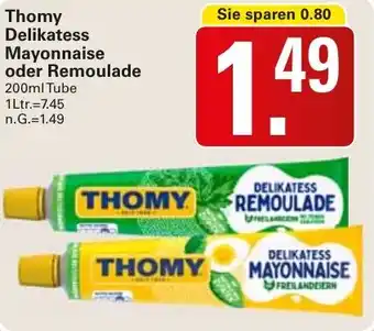 WEZ Thomy Delikatess Mayonnaise oder Remoulade Angebot