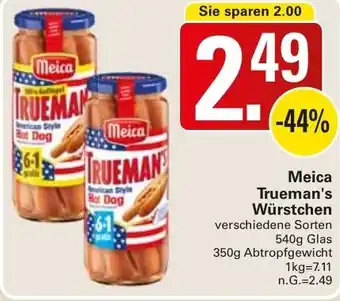 WEZ Meica Trueman's Würstchen Angebot