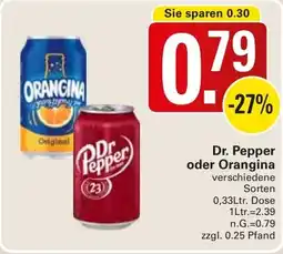 WEZ Dr. Pepper oder Orangina Angebot