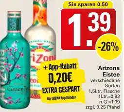 WEZ Arizona Eistee Angebot