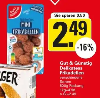 WEZ Gut & Günstig Delikatess Frikadellen Angebot