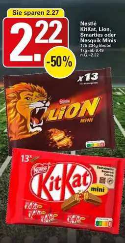 WEZ Nestlé KitKat, Lion, Smarties oder Nesquik Minis Angebot