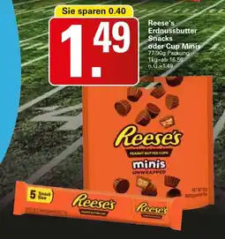 WEZ Reese's Erdnussbutter Snacks oder Cup Minis Angebot