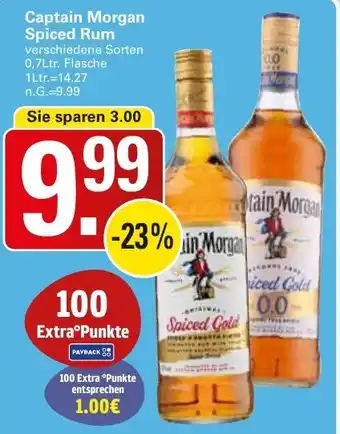 WEZ Captain Morgan Spiced Rum Angebot