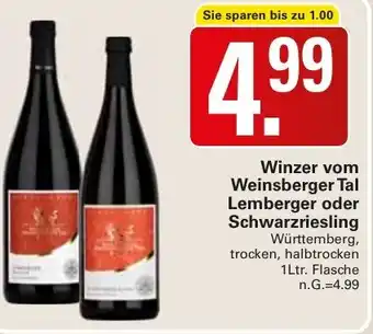 WEZ Winzer vom Weinsberger Tal Lemberger oder Schwarzriesling Angebot