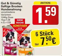 WEZ Gut & Günstig Saftige Brocken Hundenahrung Angebot