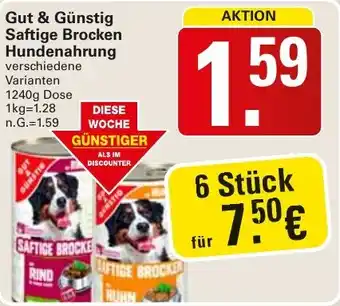 WEZ Gut & Günstig Saftige Brocken Hundenahrung Angebot