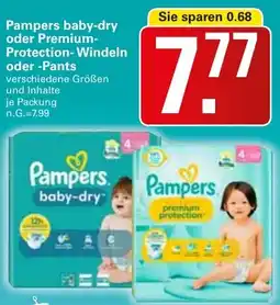 WEZ Pampers baby-dry oder Premium- Protection-Windeln oder -Pants Angebot