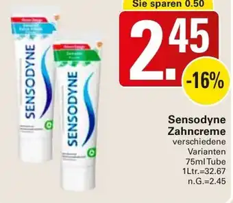 WEZ Sensodyne Zahncreme Angebot