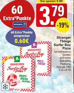 WEZ Stranger Things Surfer Boy Pizza Angebot