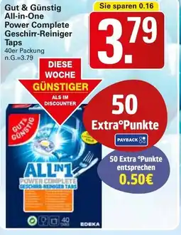 WEZ Gut & Günstig All-in-One Power Complete Geschirr-Reiniger Taps Angebot