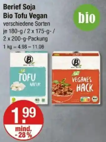 V Markt Berief Soja Bio Tofu Vegan Angebot