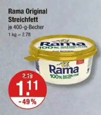 V Markt Rama Original Streichfett Angebot