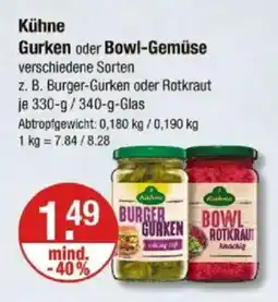 V Markt Kühne Gurken oder Bowl-Gemüse Angebot