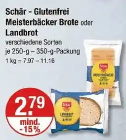 V Markt Schär - Glutenfrei Meisterbäcker Brote oder Landbrot Angebot