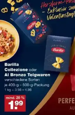 V Markt Barilla Collezione oder Al Bronzo Teigwaren Angebot