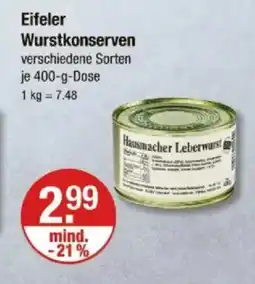 V Markt Eifeler Wurstkonserven Angebot