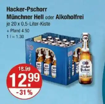 V Markt Hacker-Pschorr Münchner Hell oder Alkoholfrei Angebot