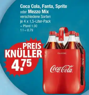 V Markt Coca Cola, Fanta, Sprite oder Mezzo Mix Angebot