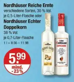 V Markt Nordhäuser Reiche Ernte oder Nordhäuser Echter Doppelkorn Angebot