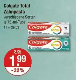 V Markt Colgate Total Zahnpasta Angebot