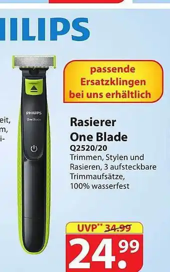 Famila Nord Ost Rasierer One Blade Q2520.20 Angebot