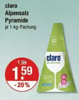 V Markt claro Alpensalz Pyramide Angebot