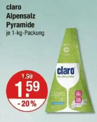 V Markt claro Alpensalz Pyramide Angebot