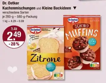 V Markt Dr. Oetker Kuchenmischungen und Kleine Backideen Angebot