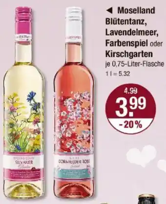 V Markt Moselland Blütentanz, Lavendelmeer, Farbenspiel oder Kirschgarten Angebot