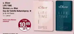 V Markt s.Oliver LIFE TIME Woman oder Man Eau de Toilette Naturalspray Angebot