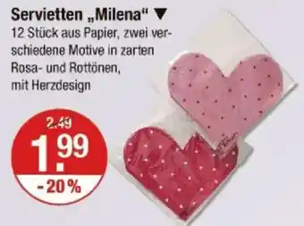 V Markt Servietten,,Milena Angebot