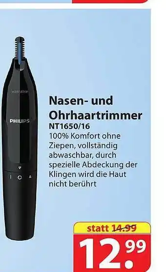 Famila Nord Ost Nasen- Und Ohrhaartrimmer Nt1650.16 Angebot