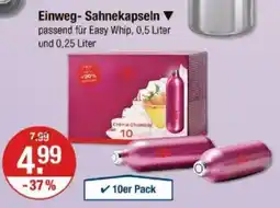 V Markt Einweg-Sahnekapseln Angebot